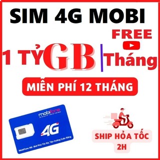 SIM 4G MOBI MUA MỘT LẦN BAO SÀI 1 NĂM DUNG LƯỢNG 12MDT50 MDT255 MDT350 12MXH100 12CAR80 6MDT150 12MDT150