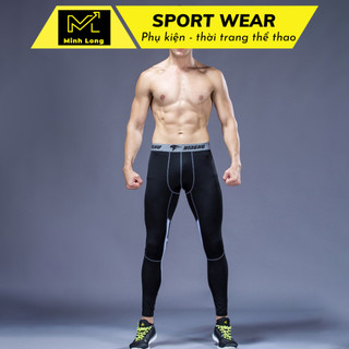 Quần Legging Nam -Quần Giữ Nhiệt Nam - Màu Đen Xám