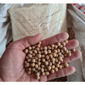 1kg bột đậu tương xay mịn dùng làm thức ăn chăn nuôi, làm phân bón chăm sóc hoa cây cảnh