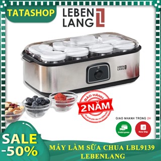 Máy làm sữa chua Lebenlang LBL9139 gồm 8 lọ thủy tinh - công suất 200W,180ml Bảo Hành 2 Năm