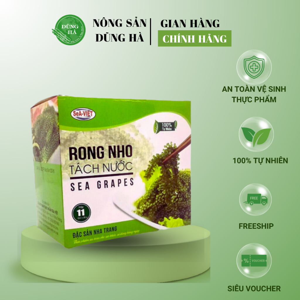   TẶNG KÈM SỐT MÈ RANG  Rong Nho Khô Đặc Biệt  Ảnh thật   Hàng đã được kiểm định siêu giòn siêu ngon 
