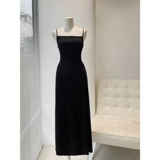 Đầm maxi form basic 2 dây chất thun tăm dáng xòe nhiều màu freesize