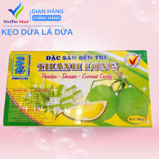 Kẹo dừa lá dứa sầu riêng hiệu Thanh Long-đặc sản Bến Tre