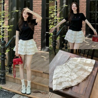 Chân váy nữ ren bèo đầm nữ phối bèo 4 tầng siêu xinh y07