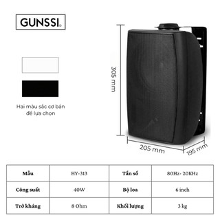  Loa treo tường GUNSSI HY-313 dành cho lớp học cửa hàng quán cà phê,... Bảo Hành 12 tháng. 