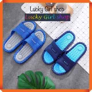 👣Dép Nam Bản Ngang Hàn Quốc model 2020, chất liệu cao su đế dẻo massage - Lucky Girl shop NHA TRANG