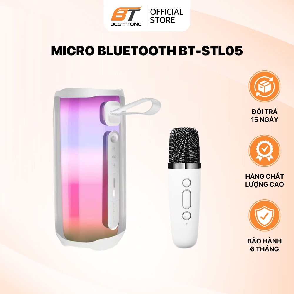 Loa karaoke bluetooth BT-STL05, sản phẩm gồm loa và micro riêng biệt, bảo hành 6 tháng