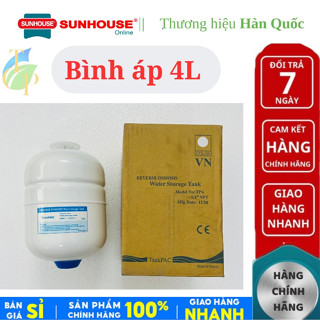 Bình áp thép 4L Sunhouse - Dành cho máy lọc nước Sunhouse SHA76213, Korihome, AO Smith,...