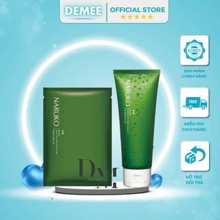 Combo sữa rửa mặt + mặt nạ kiểm soát dầu mụn và mụn tràm trà naruko tea tree