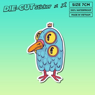 MONSTER BIRD 7cm - Sticker Die-cut hình dán cắt rời từng con Sticker Factory