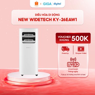 Điều Hòa Di Động New Widetech - Máy làm mát Lọc không khí, làm lạnh và hút ẩm dễ dàng di chuyển - Có remote, hẹn giờ