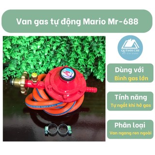 Van điều áp ngắt gas tự động MARIO và DÂY GAS lõi thép 3 lớp chống chuột