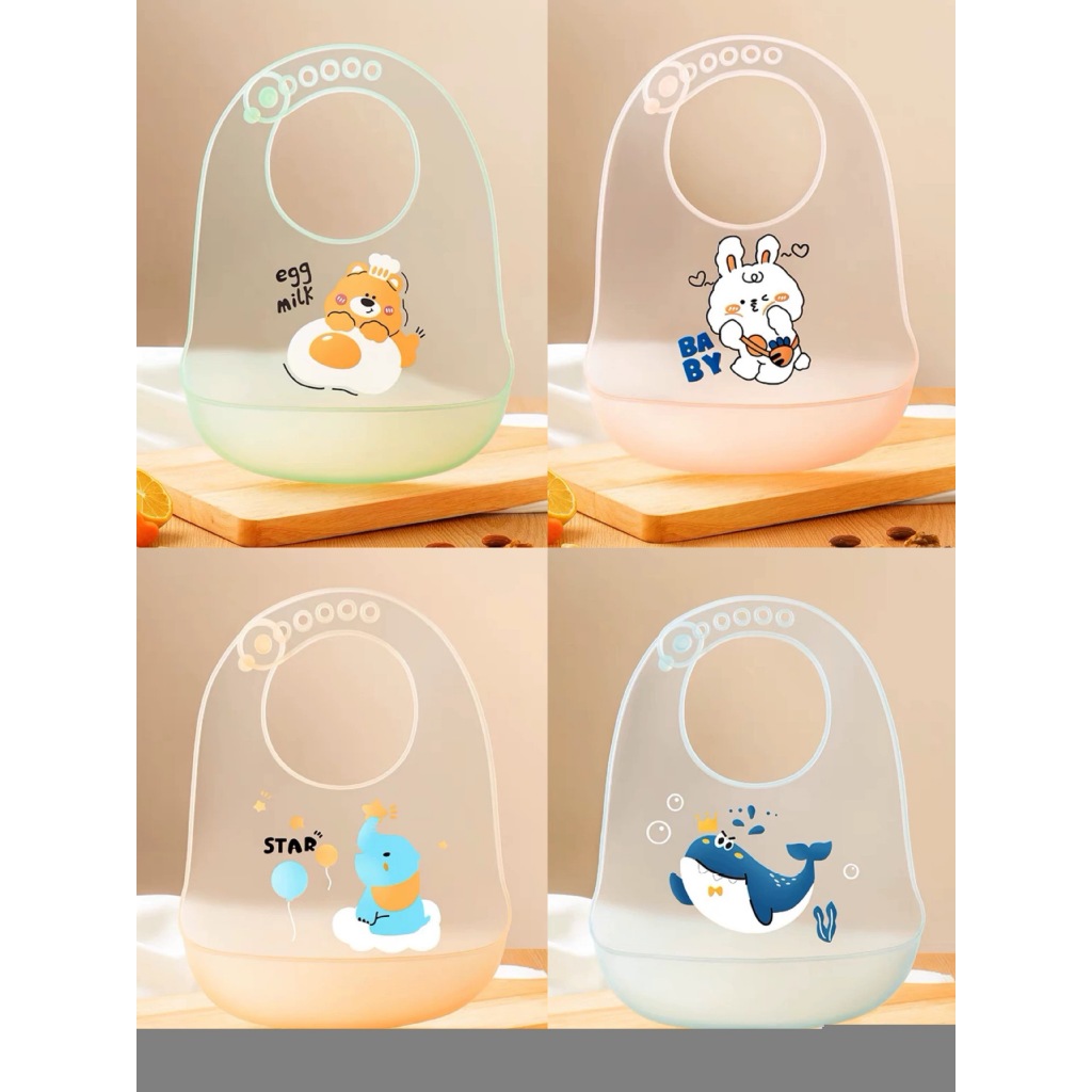 Yếm ăn dặm cho bé Yếm máng silicon chống thấm nước, mềm mỏng nhẹ và chống bẩn cho bé shop Unibaby