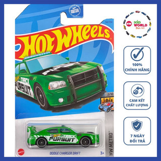 Xe mô hình Hot Wheels basic Cảnh sát Police Dodge Charger Drift HKG92.