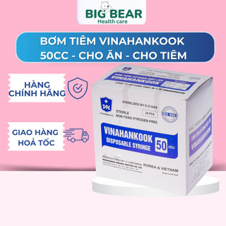 Bơm tiêm vinahankook 50cc sử dụng 1 lần - cho ăn - tiêm