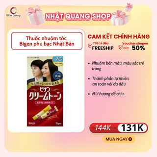 Thuốc nhuộm tóc bigen phủ bạc, hàng nội địa nhật bản, 2 tuýp 40g x 2