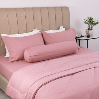  Bộ ga, áo gối cotton không mền Jun Store 699 MÀU HỒNG salmon bọc nệm, cao cấp