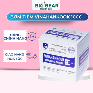 Bơm tiêm vinahankook 10cc sử dụng 1 lần - hộp 100 cây