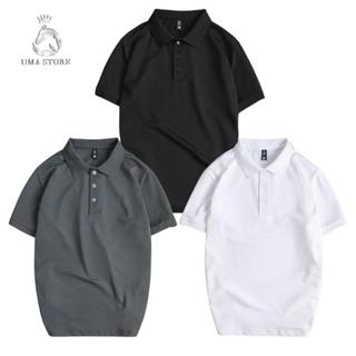 Combo 3 Áo Polo Nam UMA STORE Mẫu Trơn Và Viền Kẻ Chất Liệu Poly Dệt Kim Cao Cấp Mềm Siêu Mát SPCB1