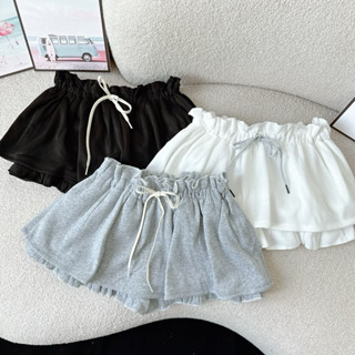 Chân váy tầng xoè vải nỉ phồng xinh rút dây xám đen trắng VANISA CV032