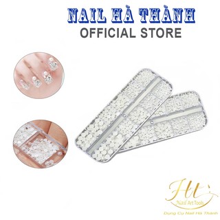 Khay đá trắng ngọc trai mix size YHB 12 ô