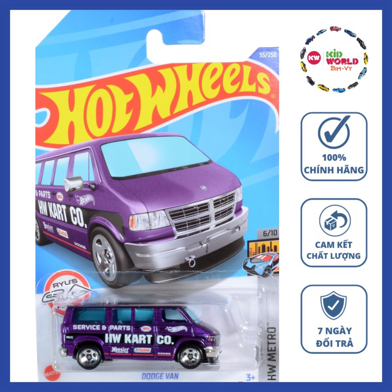 Xe mô hình Hot Wheels basic Dodge Van HCT63.