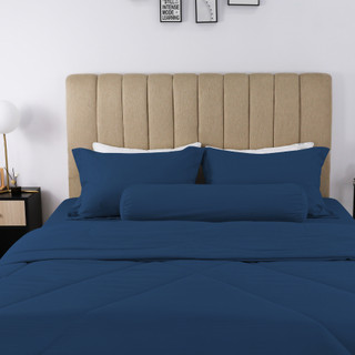  Bộ 4 món ga áo gối cotton 700 bọc nệm 1m2, 1m4, 1m6, 1m8 xanh lam navy cao cấp