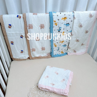 Chăn đa năng 4 lớp 110 x 130cm 70% Aden & Manny sợi tre 30% cotton đa năng cho bé sơ sinh đắp, ủ, quấn ngủ, tắm