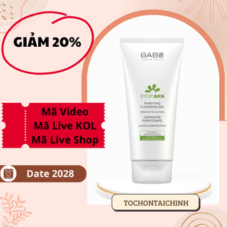 Sữa rửa mặt babe stop akn purifying cleansing gel