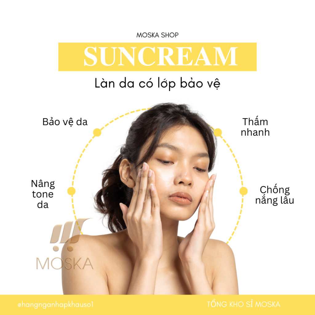 Kem Chống Nắng Nâng Tông Da, Căng Mịn, Thấm Nhanh, Có Thể Làm Lớp Lót Make Up Nâng Tone Da PURE PERFECT 50ml| Moska Shop
