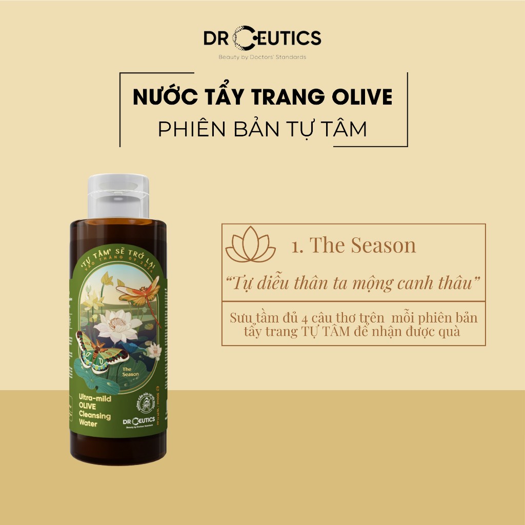 Ảnh 6 của Nước tẩy trang DRCEUTICS Ultra-Mild Olive Cleansing Water làm sạch sâu, không gây khô da