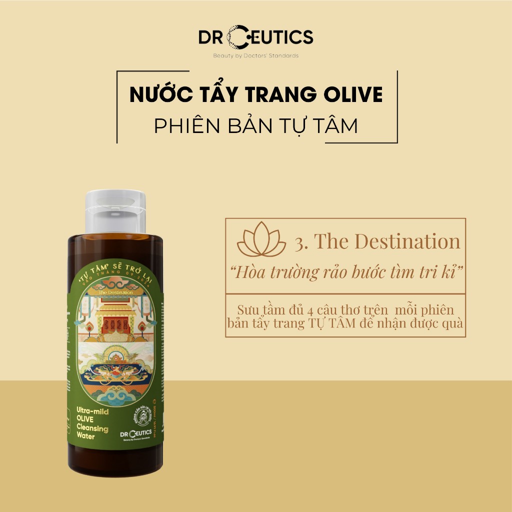 Ảnh 7 của Nước tẩy trang DRCEUTICS Ultra-Mild Olive Cleansing Water làm sạch sâu, không gây khô da