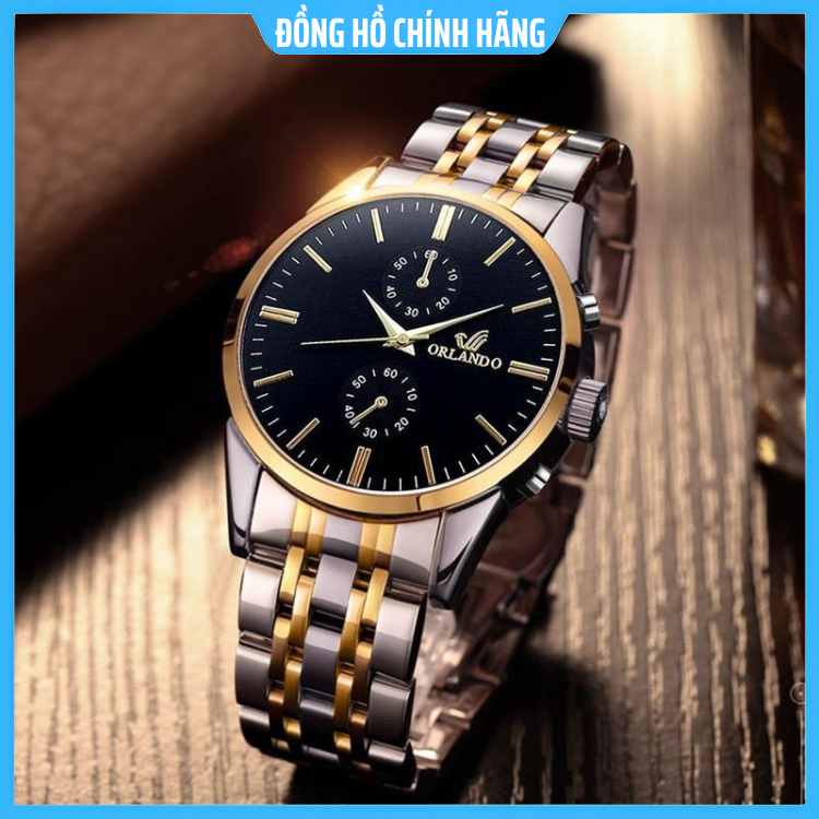 Đồng hồ thời trang nam Orlando phong cách sang trọng , Tặng Vòng Tỳ Hưu Và Pin