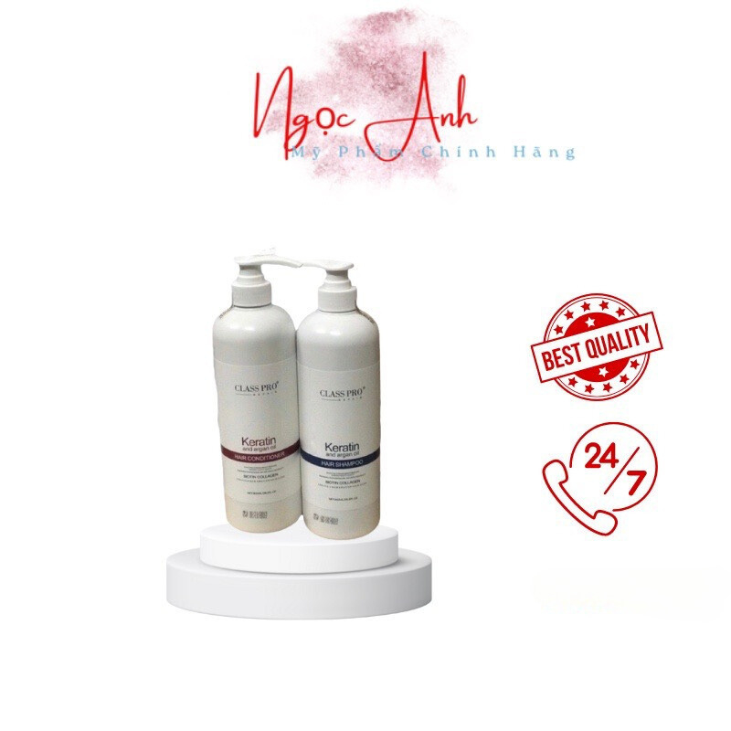 [ Hàng chính hãng ] - bộ đôi dầu gội + dầu xả class pro keratin