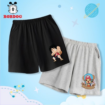 Quần đùi bé trai BOBDOG chất liệu cotton mềm mại in hình luffy mũ rơm quần short mặc hè cho bé