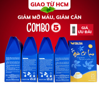 Combo 5 hộp Trà giảo cổ lam Mộc Can giảm mỡ máu ổn định huyết áp hộp 25 túi lọc