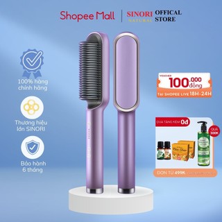 Lược điện chải tóc Sinori, lược điện thông minh chính hãng, tạo kiểu chuyên nghiệp 2 chế độ uốn tóc, duỗi tóc