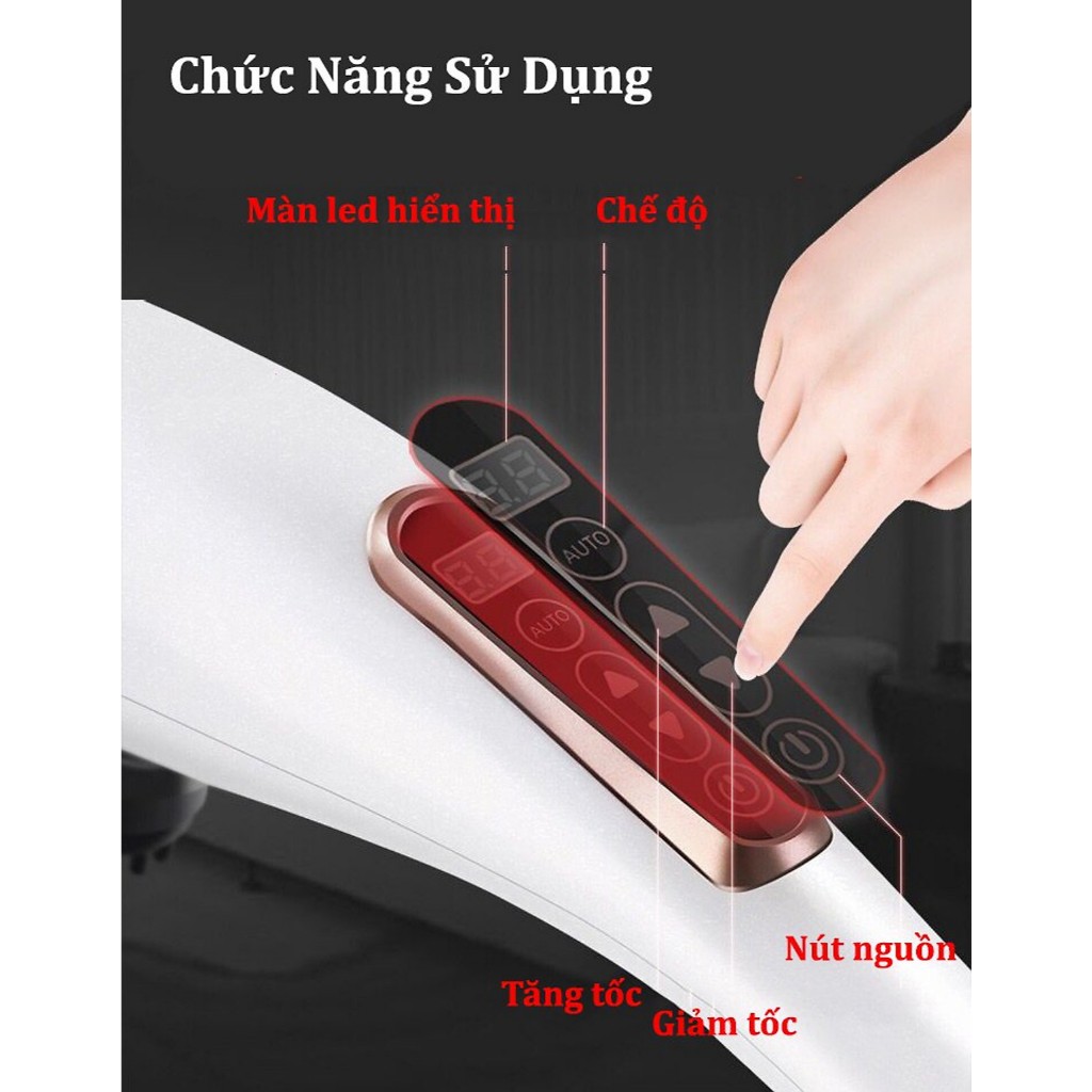 Máy massage đấm lưng cầm tay 6 đầu YT-1706AL - Máy massage cầm tay sạc pin, cắm điện, massage toàn thân - BẢN CAO CẤP