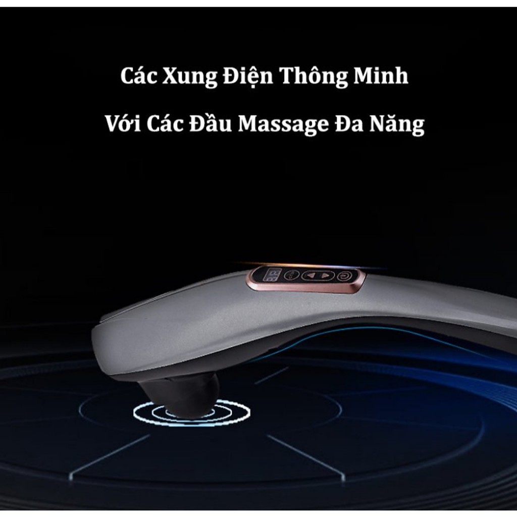 Máy massage đấm lưng cầm tay 6 đầu YT-1706AL - Máy massage cầm tay sạc pin, cắm điện, massage toàn thân - BẢN CAO CẤP