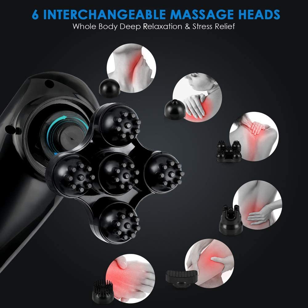 Máy massage đấm lưng cầm tay 6 đầu YT-1706AL - Máy massage cầm tay sạc pin, cắm điện, massage toàn thân - BẢN CAO CẤP