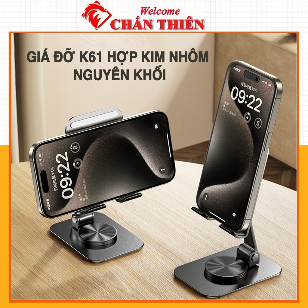 Giá đỡ điện thoại đa năng gấp gọn xoay 360 dành cho điện thoại,máy tính bảng hợp kim NHÔM sang trọng