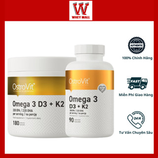Omega 3 D3 + K2 Ostrovit - Hỗ trợ sức khỏe toàn diện bổ trợ xương khớp và hệ miễn dịch - Ostrovit Omega 3 D3 K2