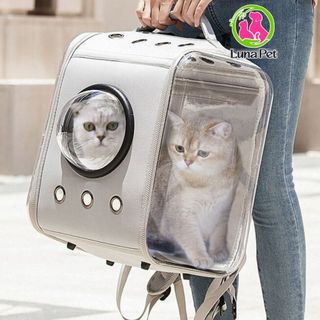 Balo phi hành gia cho thú cưng lớn dưới 8kg LunaPet BL05, balo trong suốt vận chuyển thú cưng tiện lợi