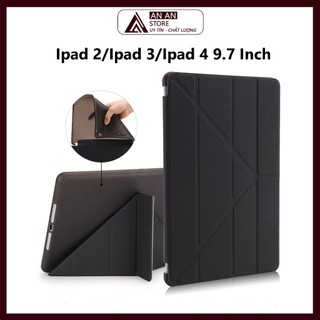 Bao da cover dành cho ipad 2/ ipad 3 / ipad 4 9.7 inch hỗ trợ smart cover gấp chéo