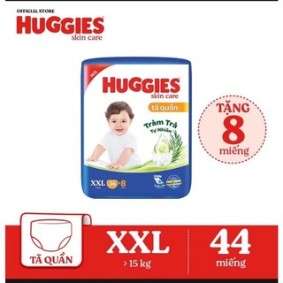 [Cộng Miếng]Tã Quần Huggies L38+6/XL32+6/XXL28+6/XXL36+6/XL40+6 (Mẫu Mới Tràm Trà)