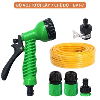 Bộ vòi tưới cây đa năng 7 chế độ, 10 Mét, Ống nước 3 lớp, Xịt rửa xe, Rửa sân vườn, Tắm thú cưng