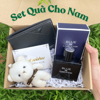 Combo Ví da và Nước hoa nam làm quà tặng sinh nhật bạn trai tặng kèm gấu bông xinh xắn
