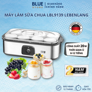 Máy làm sữa chua Lebenlang LBL9139, công suất 20W, dung tích 180ml, gồm 8 lọ thủy tinh, BH 2 năm - hàng chính hãng