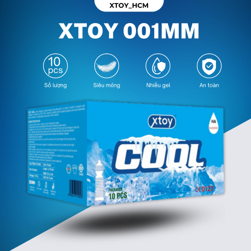 Bao cao su 001 XTOY siêu mỏng 0.01mm nhiều gel có gai bi kéo dài thời gian quan hệ