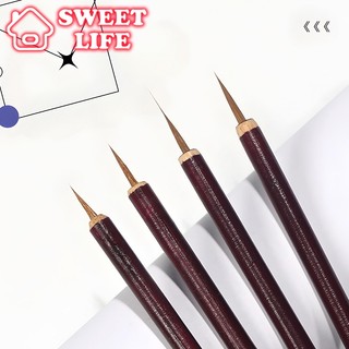 Cọ vẽ thư tháp vẽ móng nail - Cọ thư pháp vẽ nail cán gỗ - Cọ tô màu nước , màu vẽ gel nét to